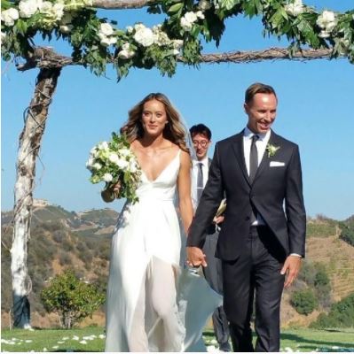 Lola Nash's father Steve Nash with his current wife Lilla Frederick at their wedding
